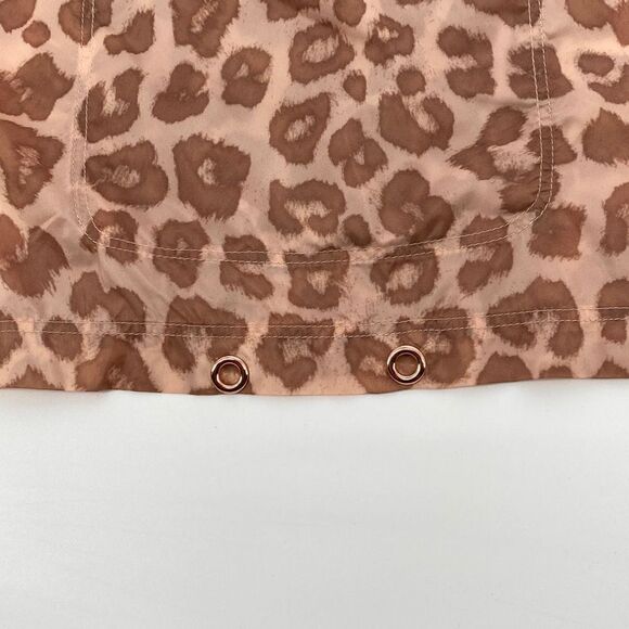 GOOD AMERICAN DESERT LEOPARD LIGHTWEIGHT QUARTER ZIP SHEER PULLOVER JACKET SMALL - Picture 6 of 14